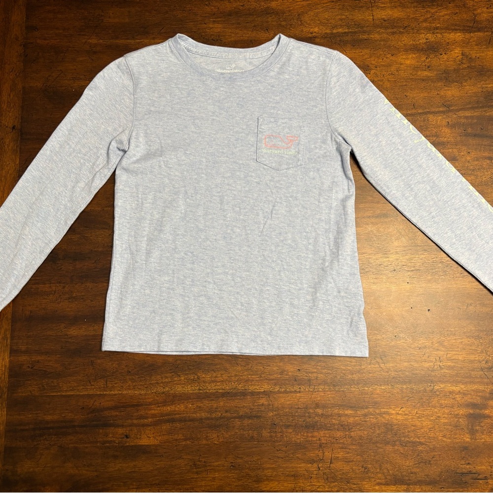 Girls Light Blue Long Sleeve Shirt